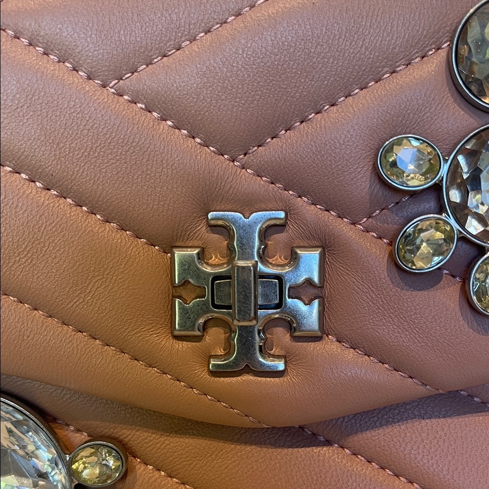 Tory Burch Pink Crossbody Bag with Jewel Accents - Picture 2 of 9